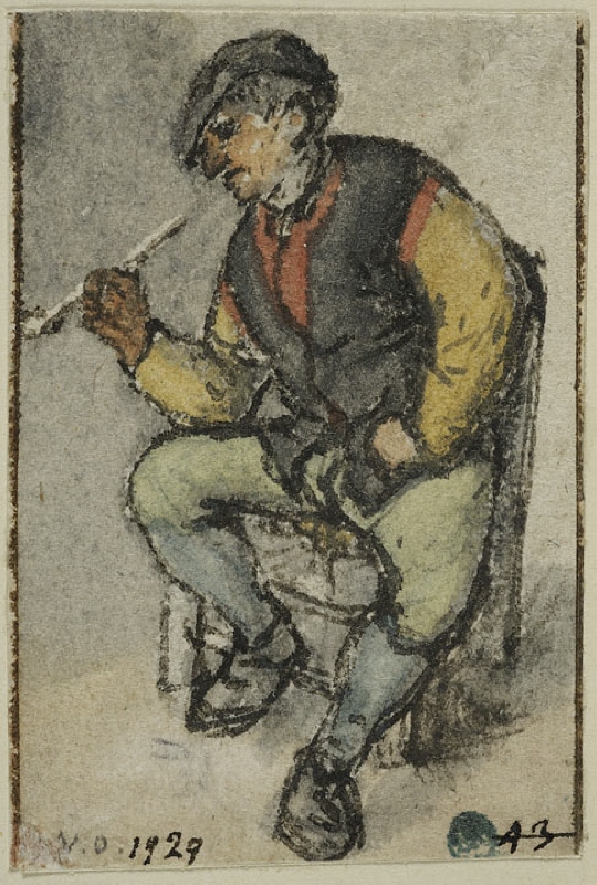 Seated Peasant Smoking a Pipe