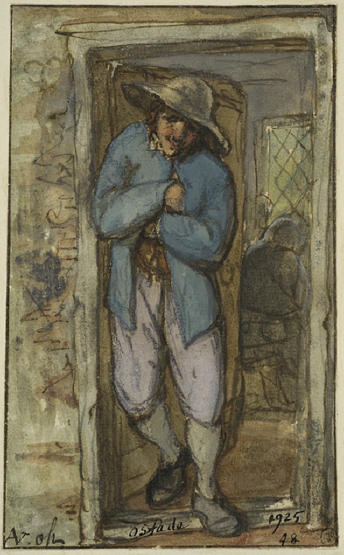 Man Standing in the Doorway of a House