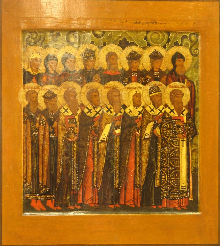Sixteen selected Saints in adoration