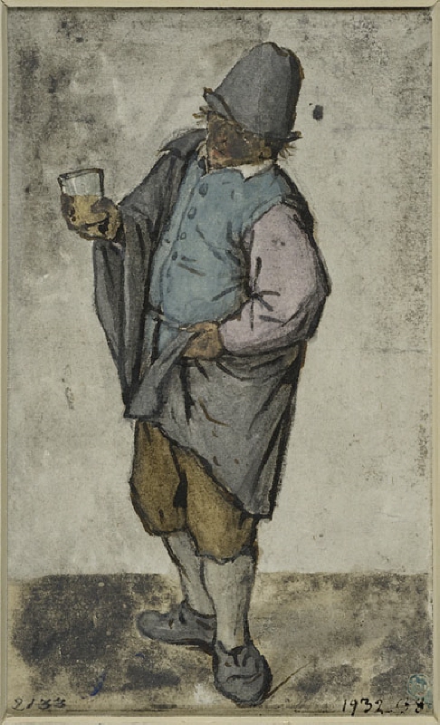 Standing Man Holding a Glass